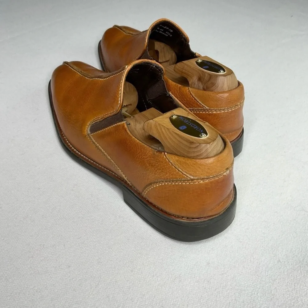 💚 JOHNSTON & MURPHY MENS SPLIT TOE CASUAL SLIP ON DRESS SHOE. GOOD COND - Picture 5 of 14